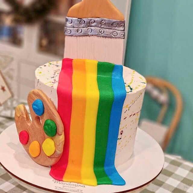 Reposteria creativa para regalo tematizada en Arte