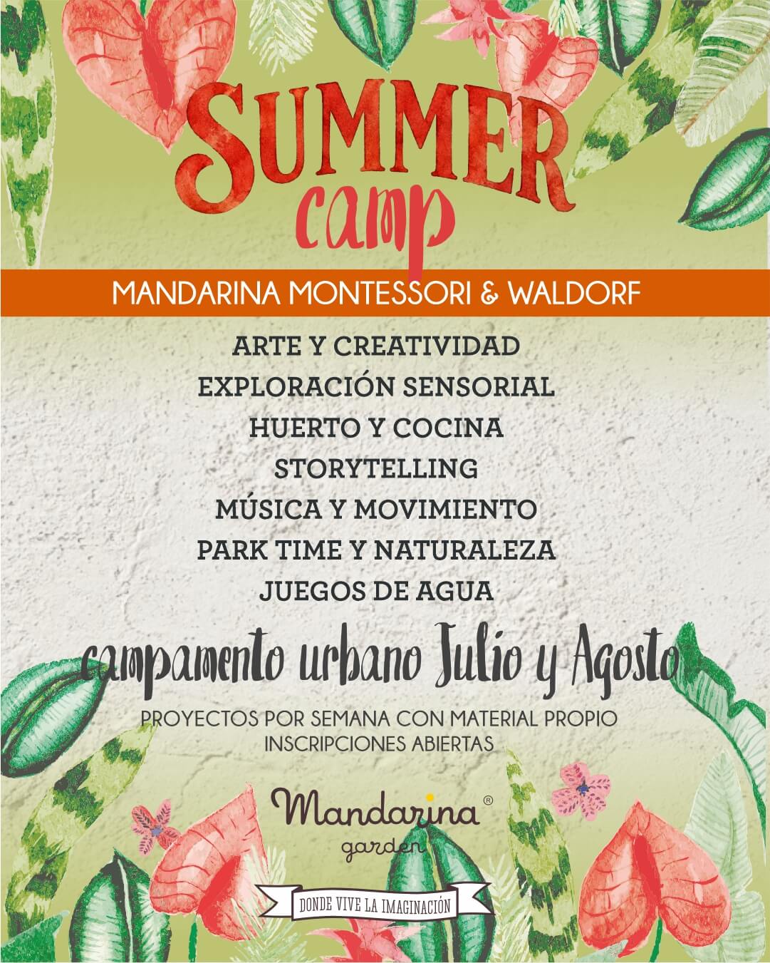 Campamento de Verano en Mandarina garden