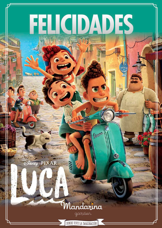 Nueva temática cumpleaños de Luca, la nueva peli de Disney