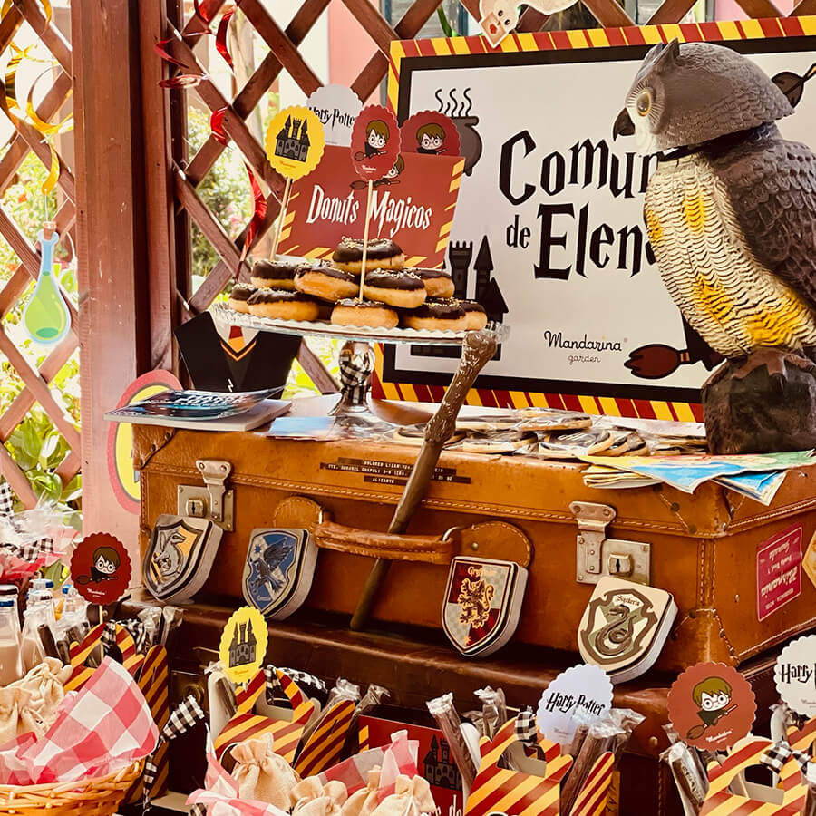 Mesa dulce para comunión tematizada de Harry Potter