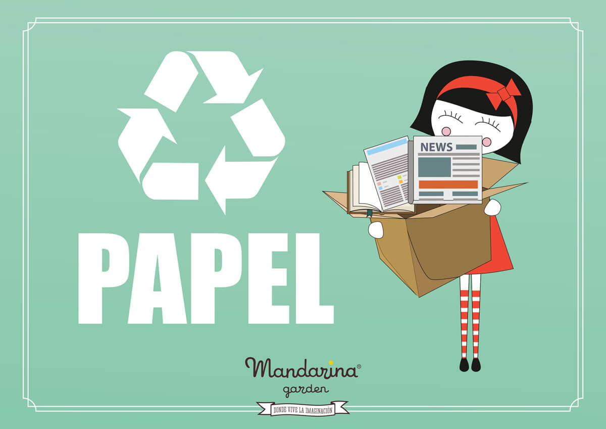 Poster to recycle paper at home