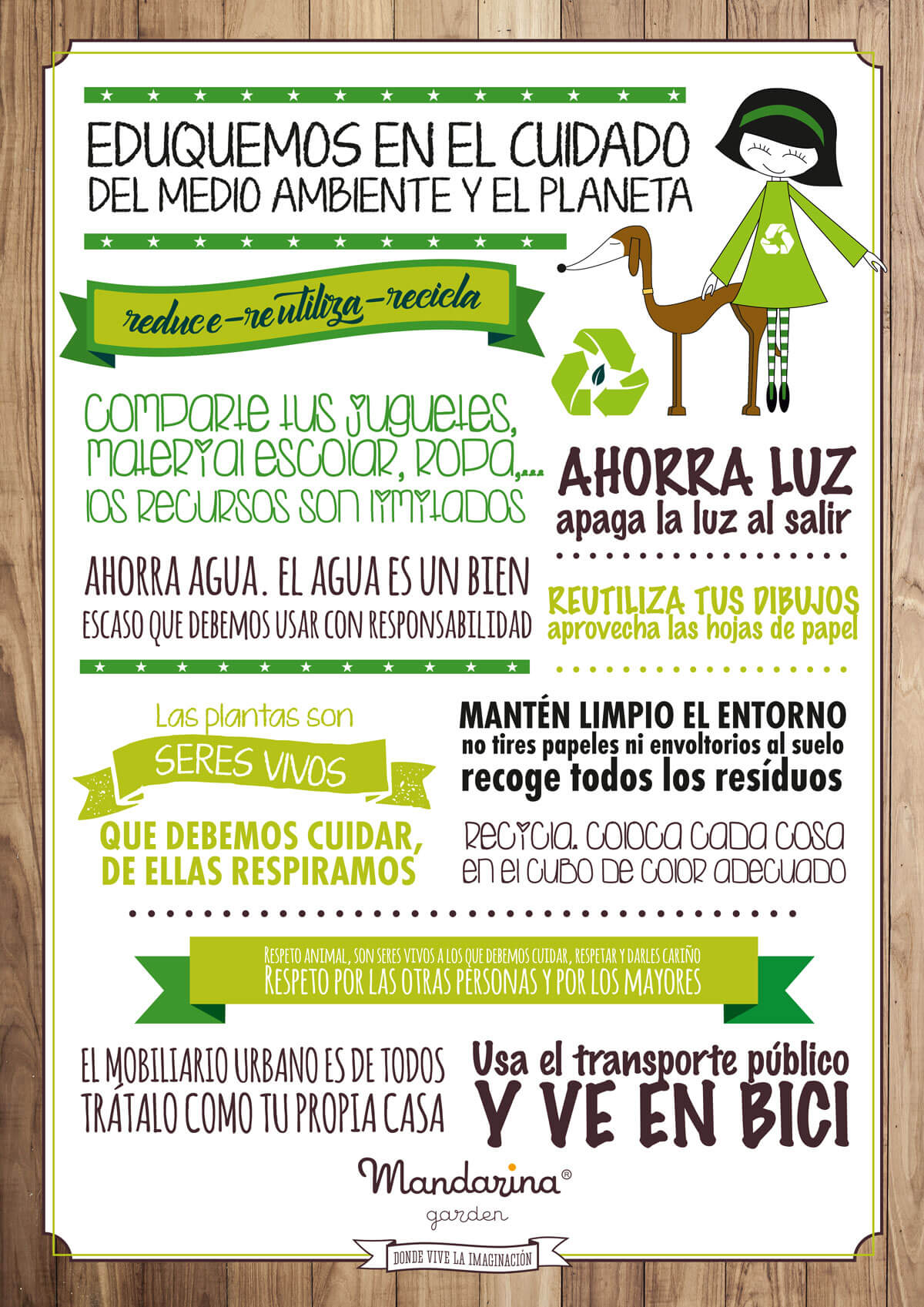 Normas eco-friendly de Mandarina garden